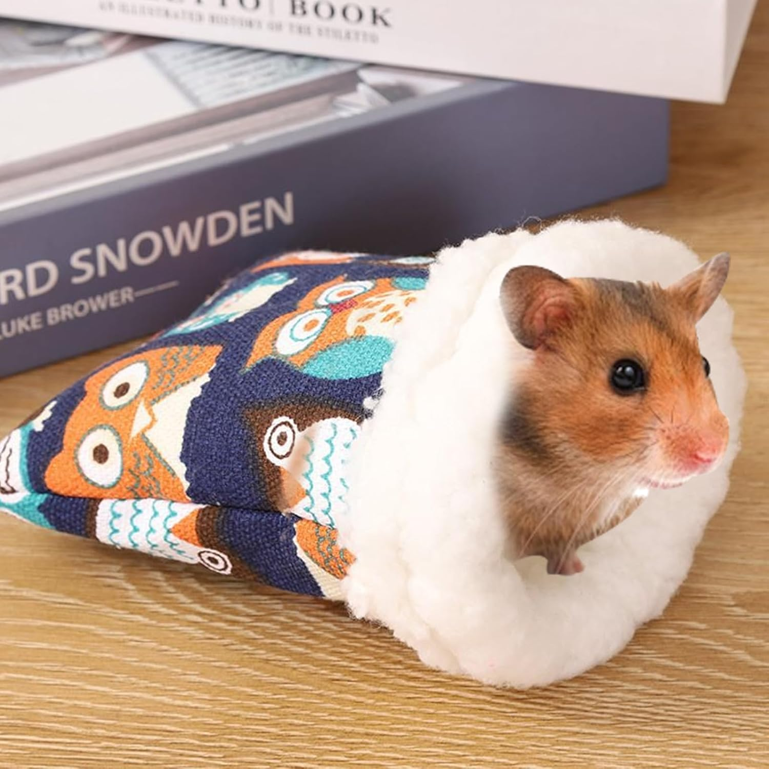 FOSDICK Pack of 2 Guinea Pig Hammock, Soft Plush Rat Hammock, Double Layer Small Animal Hammock, Warm Rodent Hammock, Hamster Hamster Hammock for Ferrets, Guinea Pig, Chinchillas image number 5