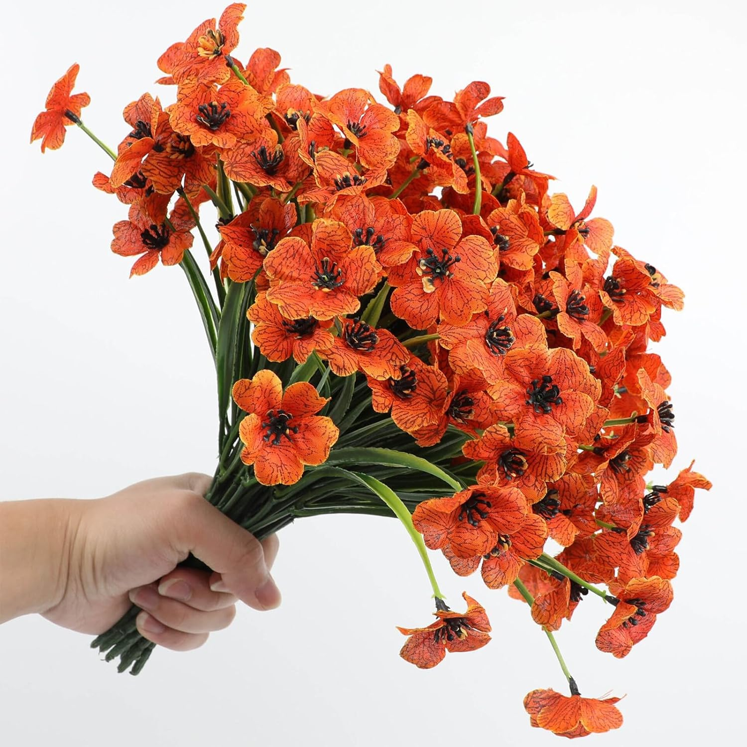 Kyeeadiy Artificial Flowers in Potted 18 Stems Indoor Decoration, Artificial Violets Maintenance Free for Home, Office, Wedding (Pastel Colors)