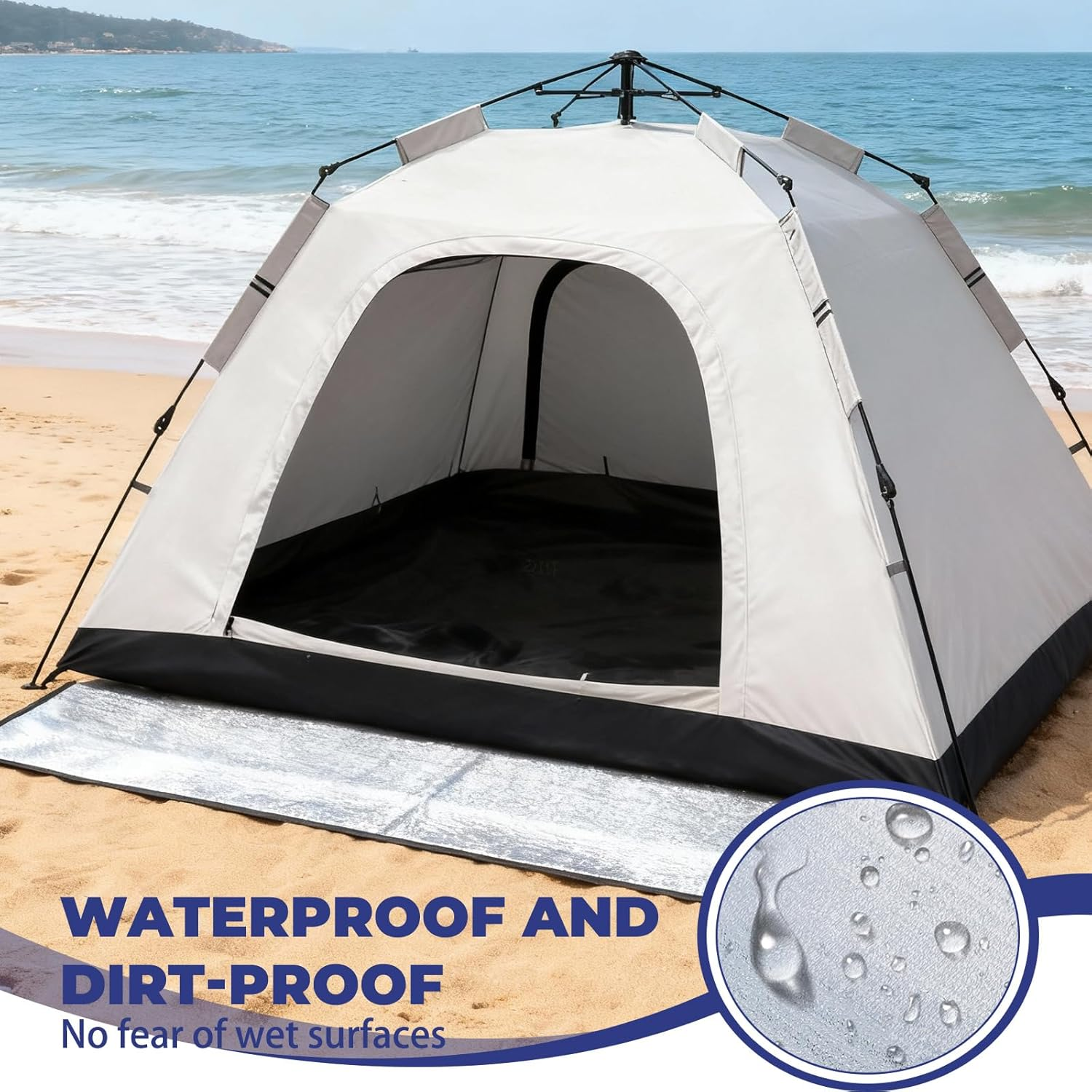 AFAIK Sleeping Mat, Foldable Camping Sleeping Mat Made of Aluminium Foil, Silver, 100 X 200 Cm, Ultralight image number 2