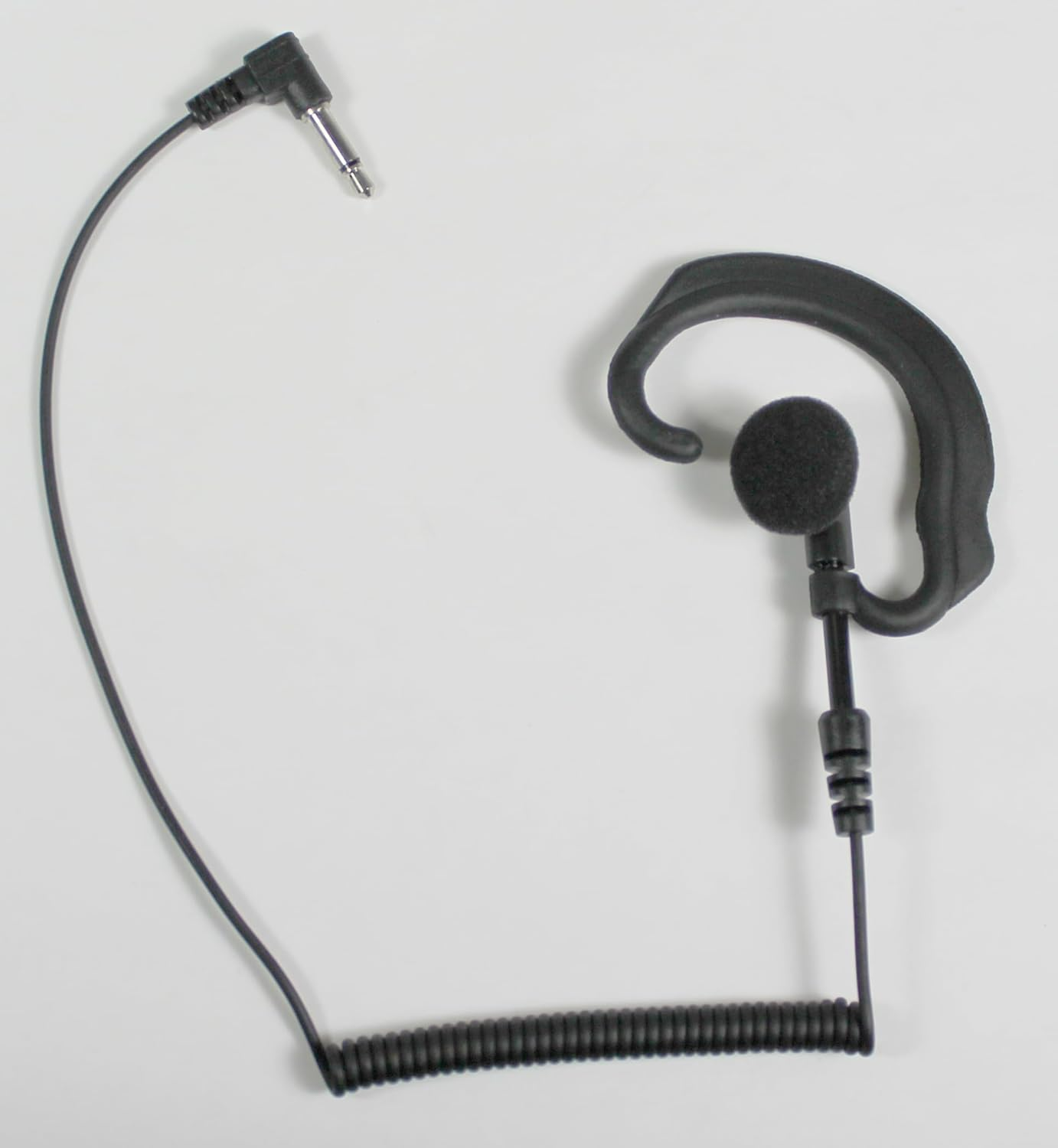 Pryme Eh-389Sc Lookout Series Earphone W/Ear Hook Style 15" (Extended Length) Coil Cable and 3.5 Angle Plug image number 1