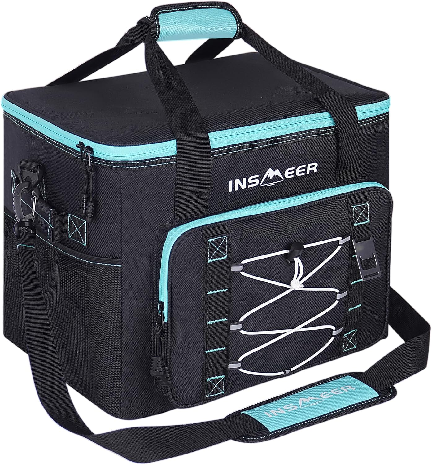INSMEER Cooler Bag 60Cans,40L Large Cooler Bags Insulated,Soft Cooler Bag Leakproof/Collapsible/Portable Cooler Backpack,With Bottle Opener&Removable Shoulder Strap,Suitable for Beach Camping Picnics
