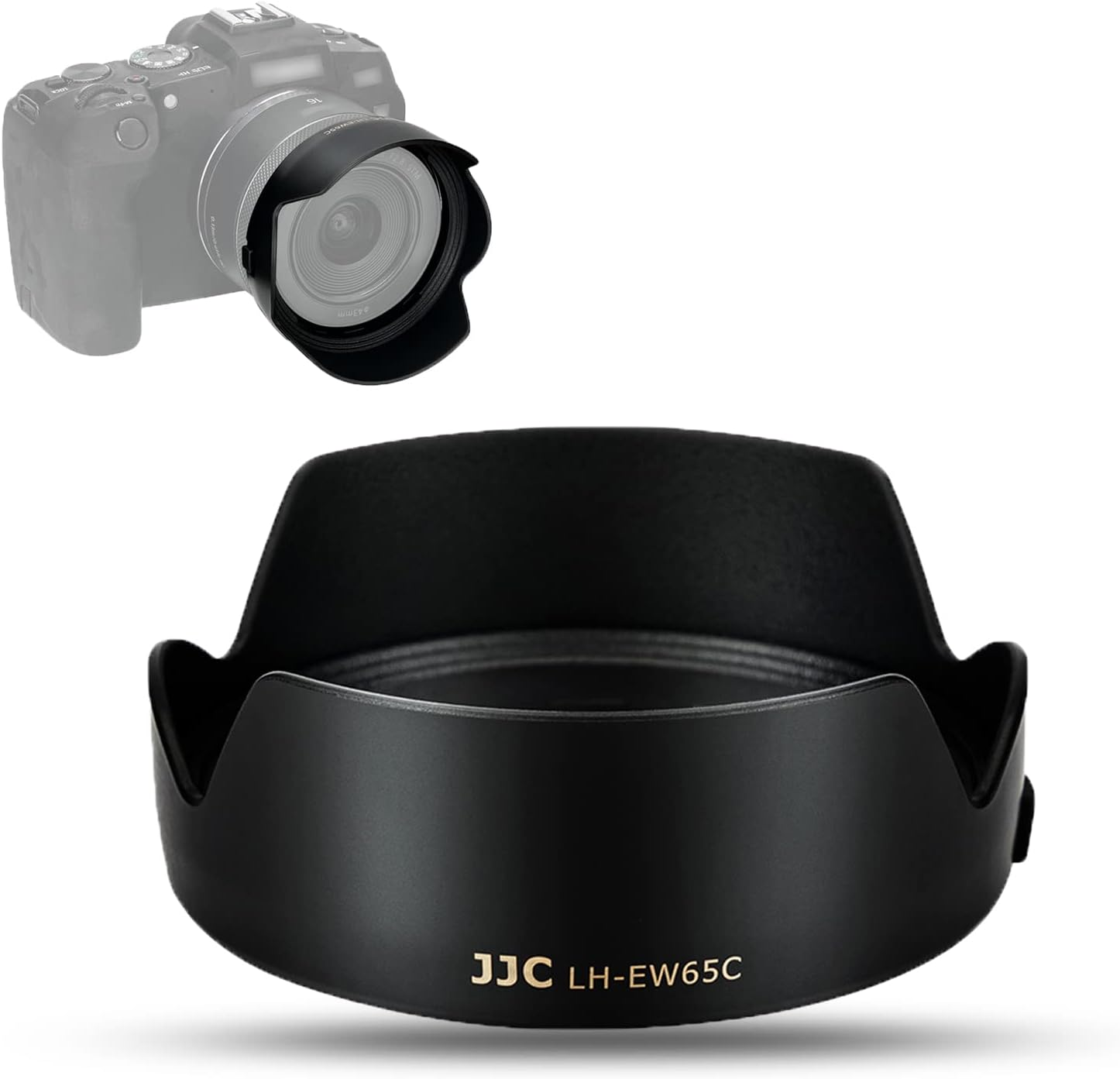 JJC EW-65C Reversible Petal Bayonet Lens Hood Lens Shade for Canon RF 16Mm F2.8 STM Lens on Canon EOS R RP R3 R5 R6 Camera image number 4