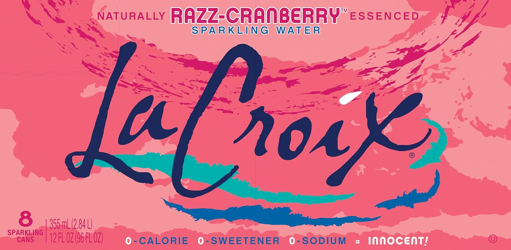 Lacroix Sparkling Water, Cran-Raspberry, 12 Fl Oz (Pack of 8), Naturally Essenced, 0 Calories, 0 Sweeteners, 0 Sodium image number 1