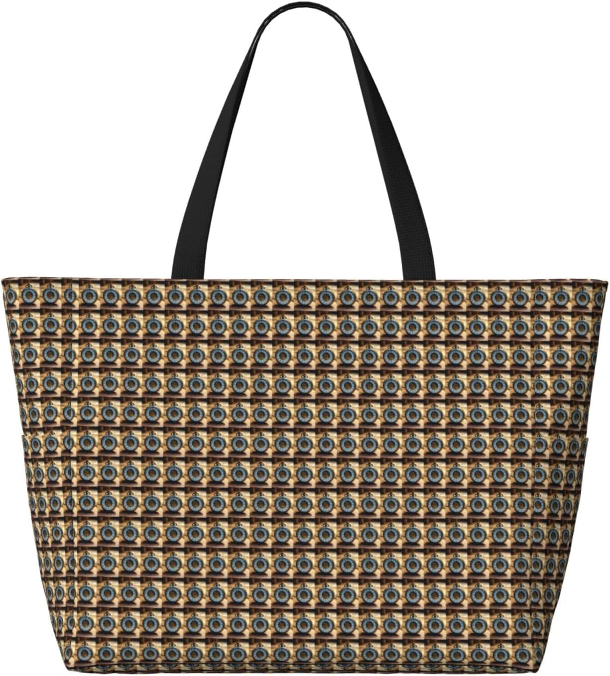 OAZCVBNN Gears Clock Bronze Century Print Reusable Bag Stylish Summer Lightweight Vacation Picnic Gym Camping Versatile Use image number 6