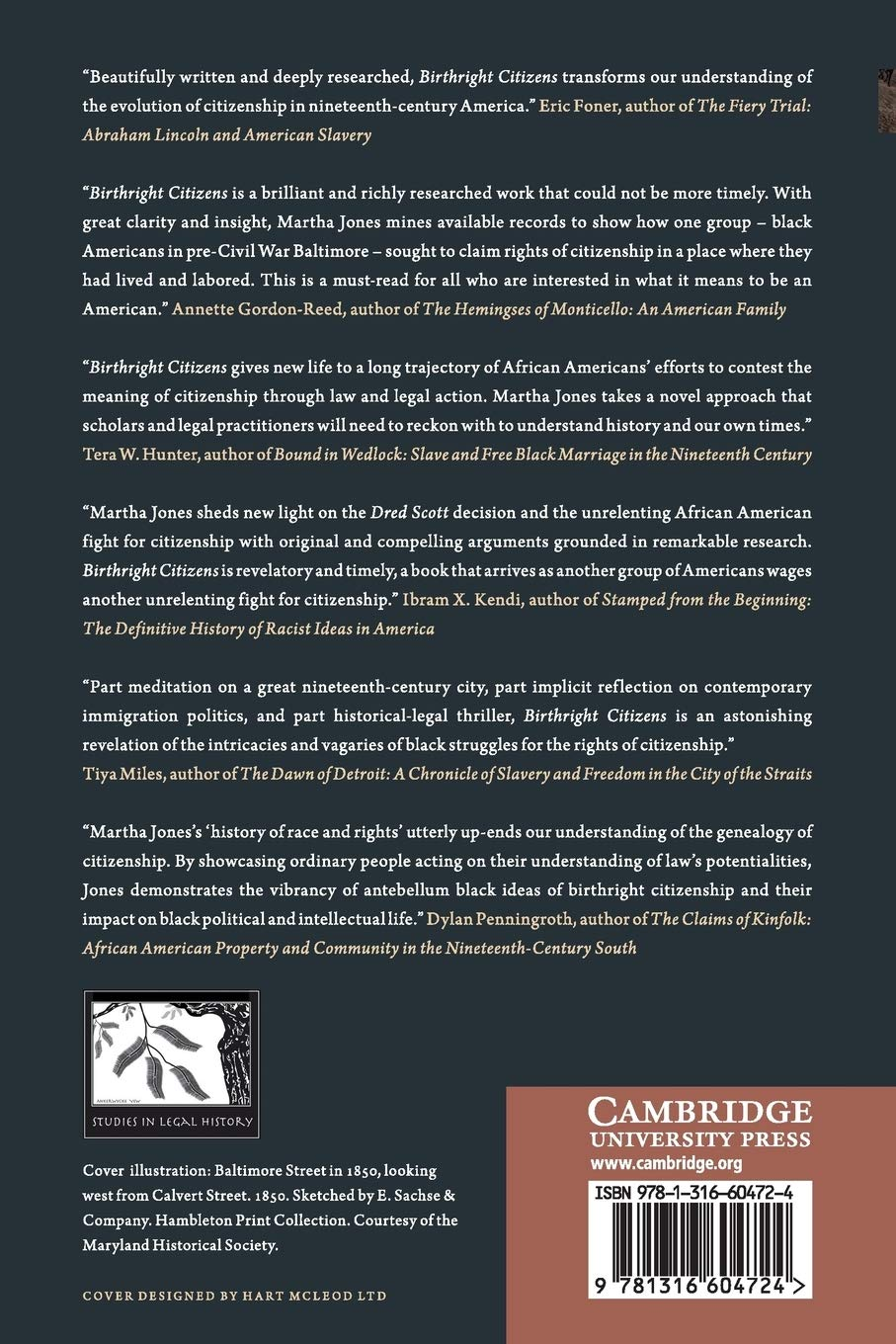 Cambridge Birthright Citizens - Paperback - 19 July 2018: a History of Race and Rights in Antebellum America image number 1