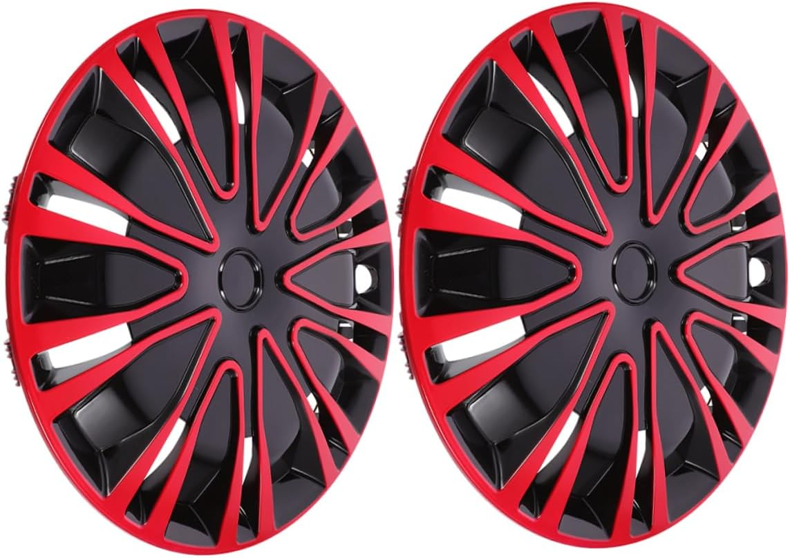 BUGUUYO 2Pcs Wheel Decorative Covers for Car Hubcups Wheel Rim Cover Replacement Automotive Hub Cooler Kit Easy Snap Design image number 2