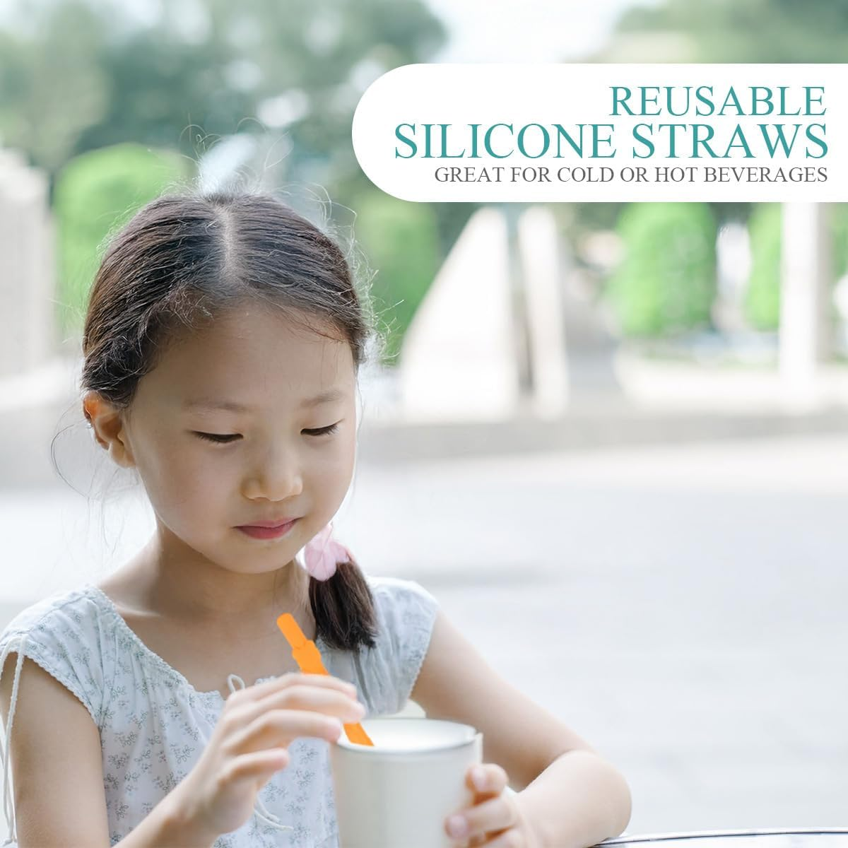 Reusable Silicone Straws for Kids and Adults,Dishwasher Safe,Bpa Free,10 PCS, Food Grade Straws for Smoothies, Shakes, Drinks,Foldable for Home and Travel Use (Multicolor-Straight, 5.5 Inch) image number 4