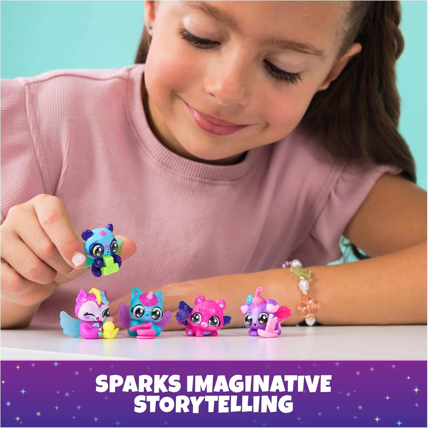 Hatchimals Alive, Neon Rainbow Egg Carton Toy with 5 Mini Figures in Colour Reveal Eggs and 11 Accessories, Kids&rsquo; Toys for Girls and Boys Aged 3 and Up image number 6