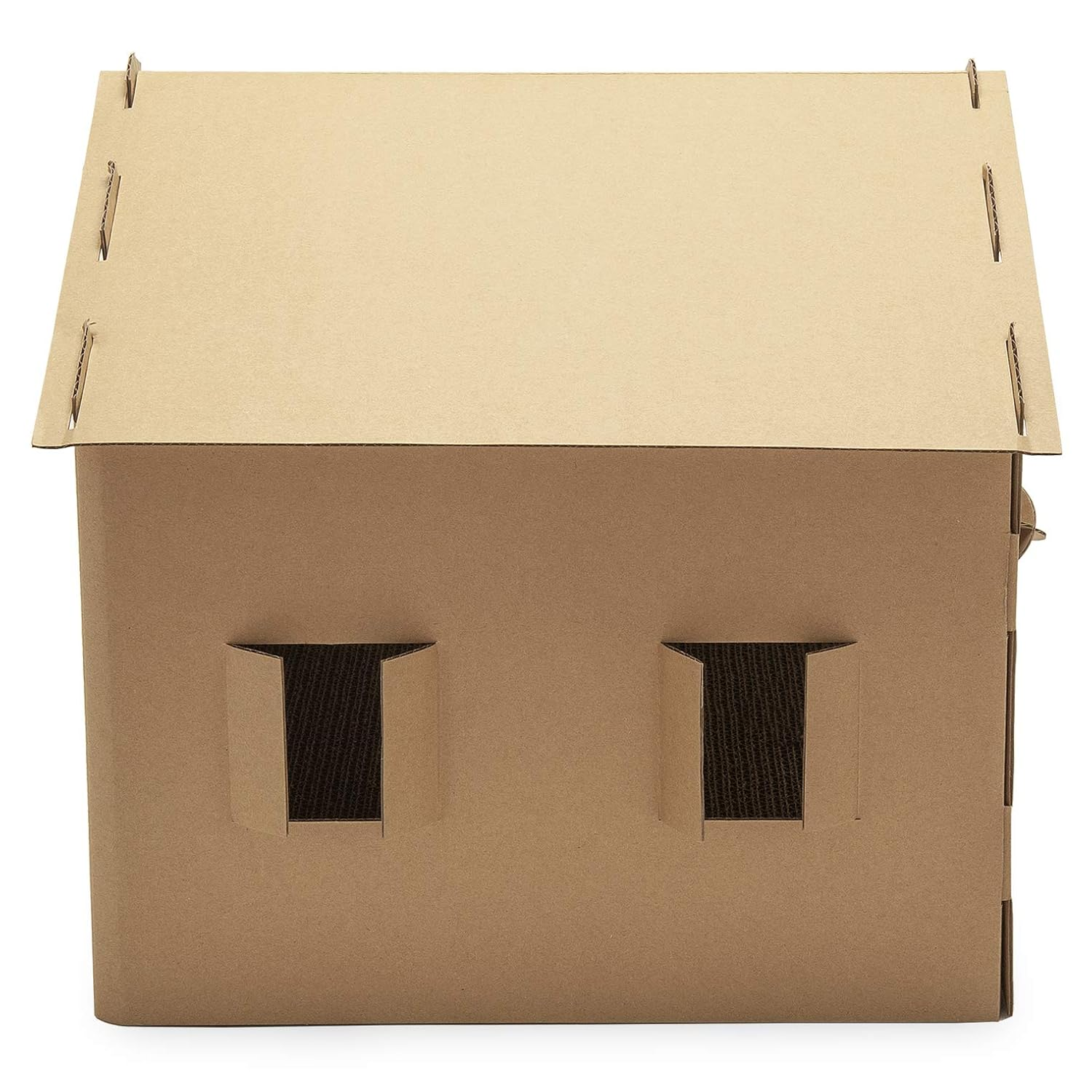 Furhaven Pet Cat Scratcher | Gingerbread House Corrugated Cat Scratcher W/Catnip, Cardboard (Brown), One Size image number 4