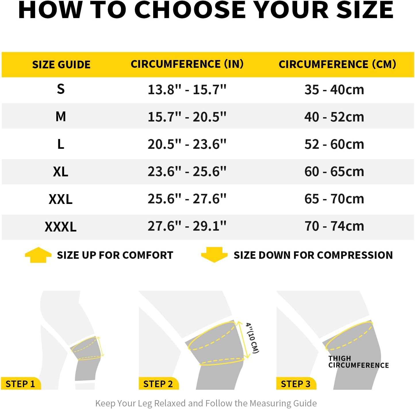 CAMBIVO 2 Pack Knee Brace, Knee Compression Sleeve Support for Men and Women, Running, Hiking, Arthritis, ACL, Meniscus Tear, Sports, Home Gym image number 3