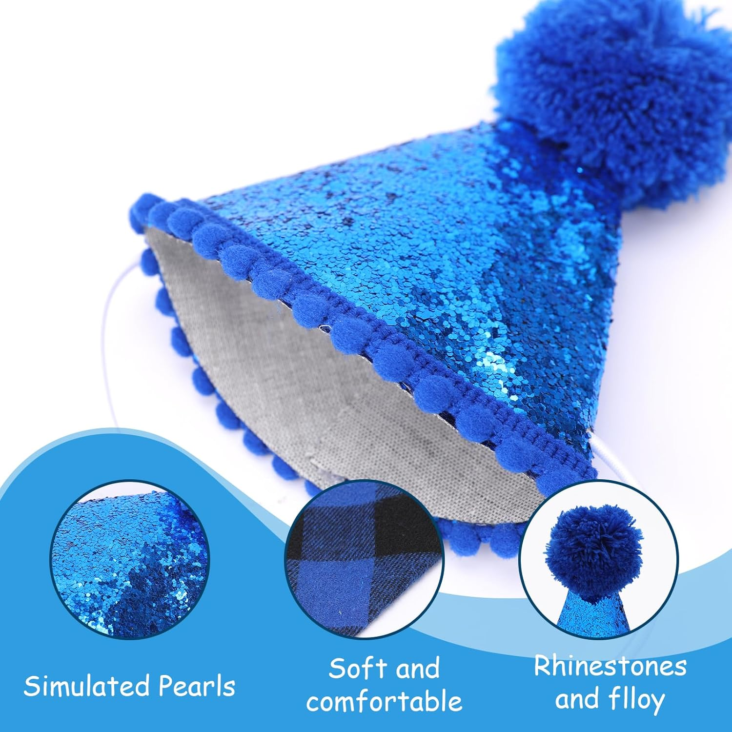 Cat Birthday Party Supplies Breakaway Plaid Cat Birthday Boy Bandana Collar with Bow Tie Cat Kitten Birthday Hat Birthday Number Cat Birthday Outfits Decorations for Cat Kitten image number 4