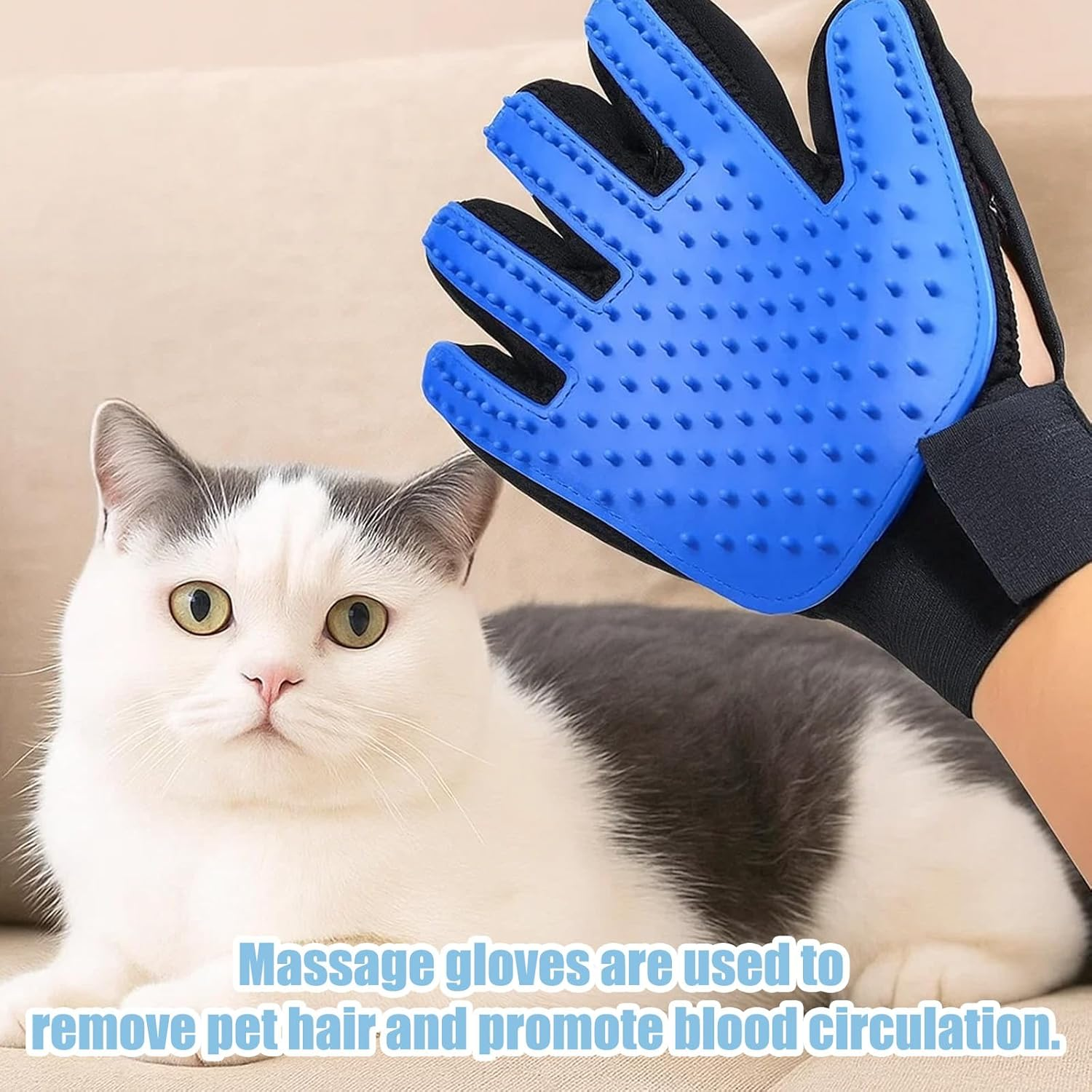 4PCS Pet Hair Remover Glove, Electrostatic Pet Hair Remover, Pet Grooming Glove for Dog and Cat Hair Removal, Multi-Surface Cleaning for Furniture, Car Seats, Clothes image number 3