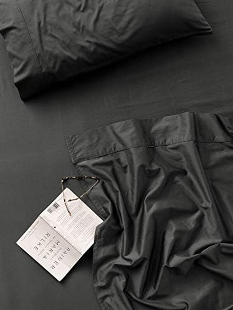 Linen House 500TC Cotton Sateen Sheet Set, King, Magnet