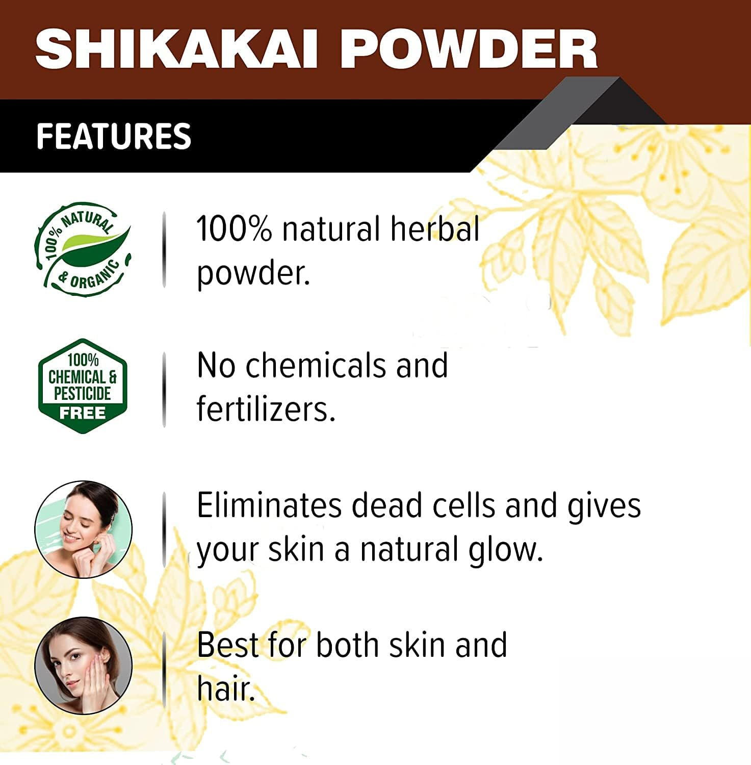 Amla, Reetha & Shikakai Powder - Hair Pack Powder for Hair Growth, Strong Scalp and Shiny Hair