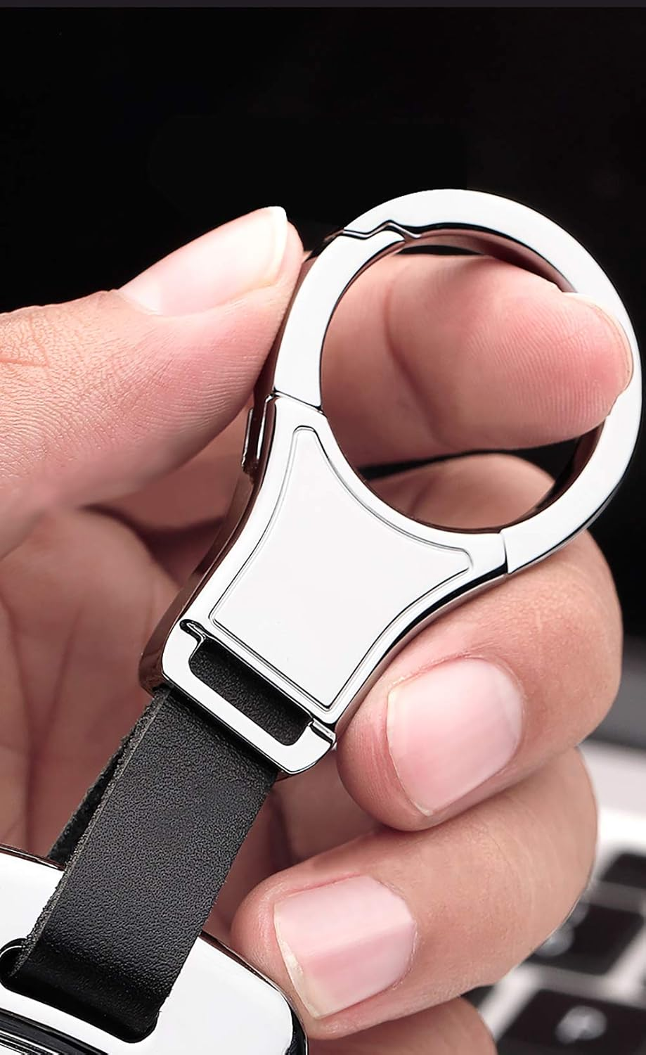 Ontto Stylish Key Fob Cover Fit for VW Flip Key Case Key Protector Metal Key Shell image number 3