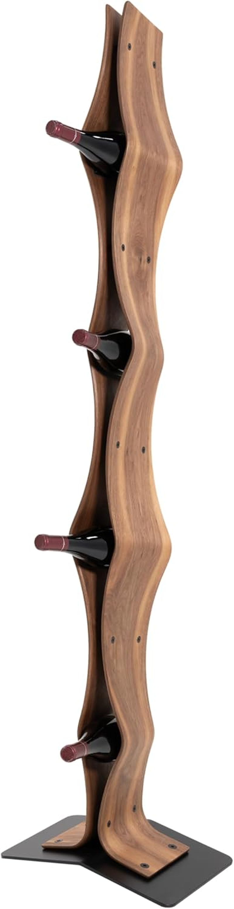 Max Levi&reg; Vertigo American Walnut - Wine Rack (Silver Base)