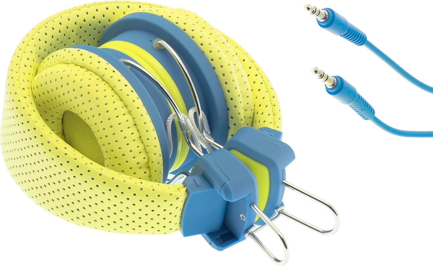 Moki ACCHPKSYB Kid Safe Volume Limited Headphones, Yellow/Blue - Yellow/Blue image number 4