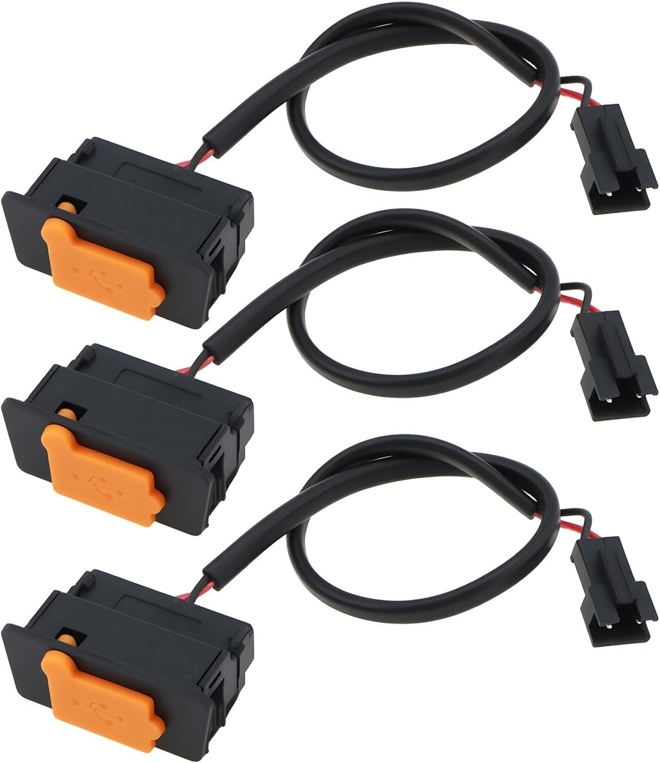 Emsea 3Pcs Motorcycle 36V 48V 60V 72V to 5V SAE USB Adapter for Smartphones GPS Devices Digital Cameras