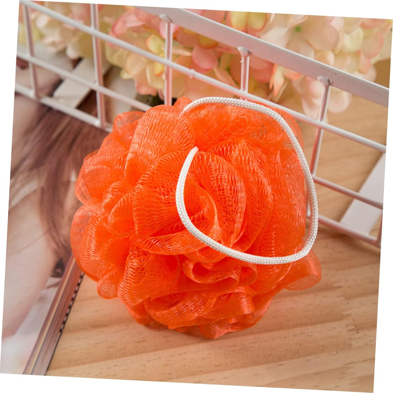 Healvian 16Pcs Solid Reusable Mesh Scrubber for Exfoliating Cleaning Skin Soft and Comfortable Shower Sponge for Body Wash and Soap Application Mixed Colors image number 1