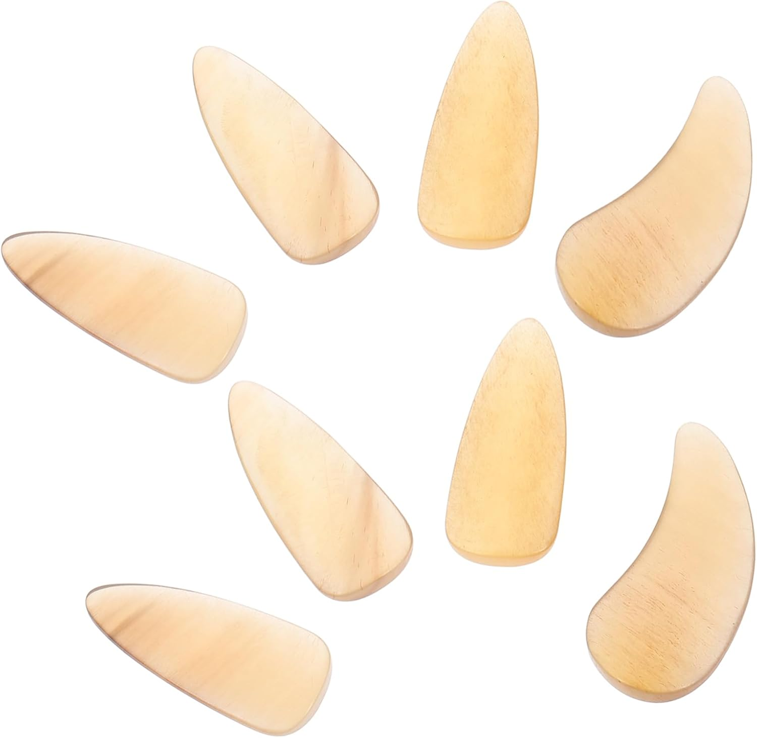 Minkissy Professional Guzheng Nails Large Size 8 Pcs Set Guzheng Supplies Ergonomic Curve Design Smooth Round image number 5