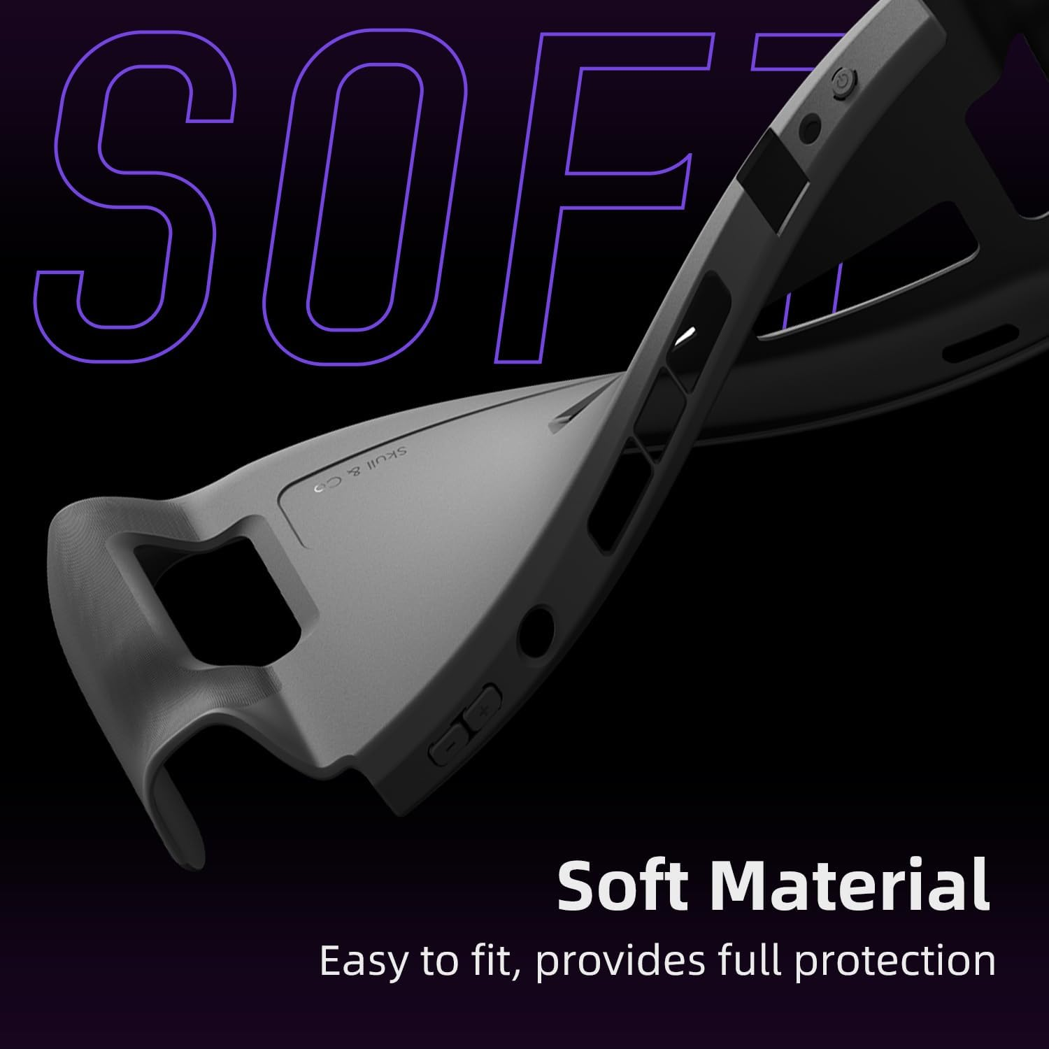 Skull & Co. Gripcase SD for Steamdeck: a Soft Protective Case with Textured Grips Full Protection and Stand, Shock-Absorption Non-Slip and Anti-Scratch Cover Design - Galactic Purple image number 6