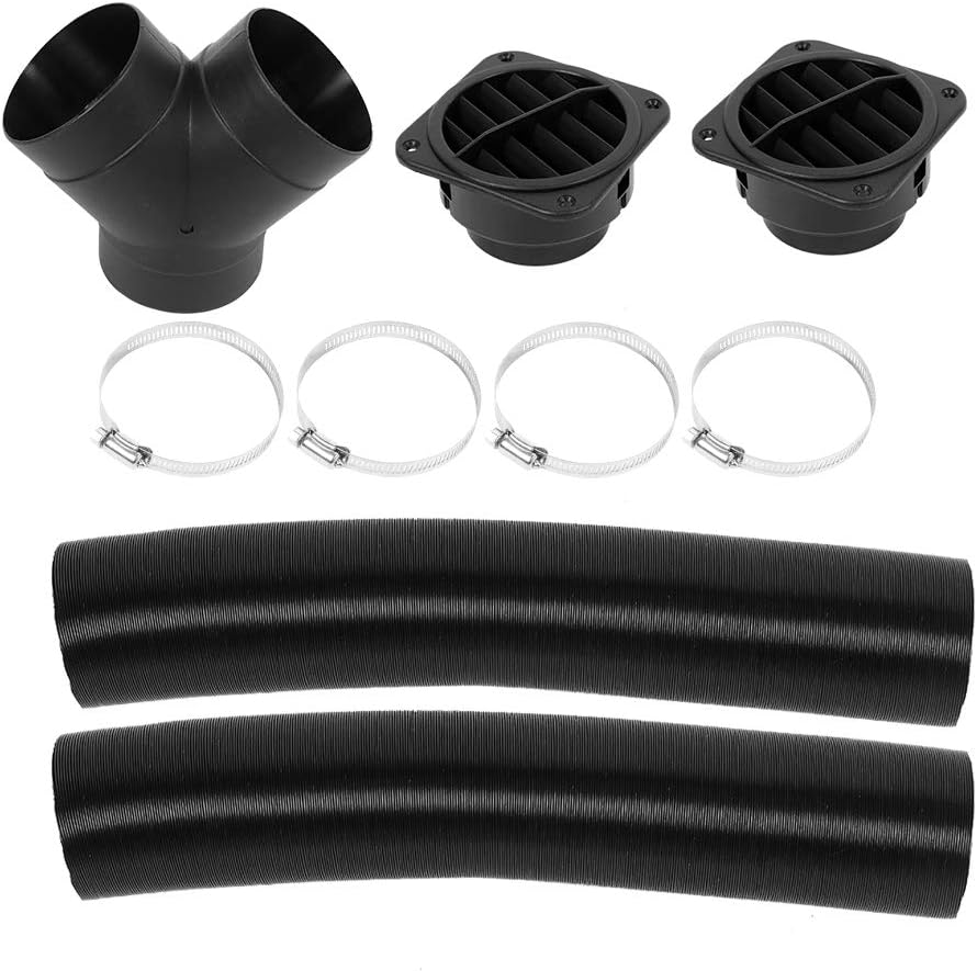 Diesel Heater Pipe, Car Heater Duct Vent 75Mm Ducting Warm Air Vent Outlet Kit Y Branch Warm Air Outlet for Diesel Heating Furnaces image number 3