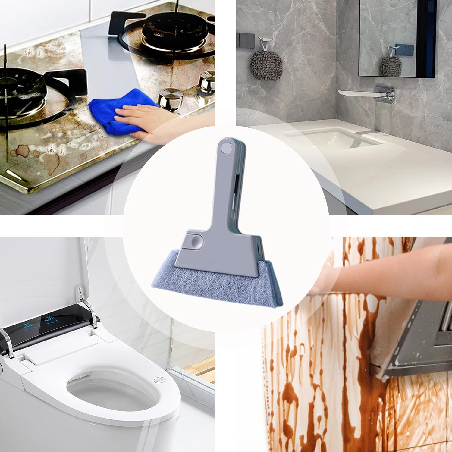 Window Rail Cleaning Tools, Window Groove Cleaning Brush - Multifunctional Window Rail Cleaner | Window Sill Cleaner, Sliding Door Rail Cleaner, Joint Cleaning Brush image number 5