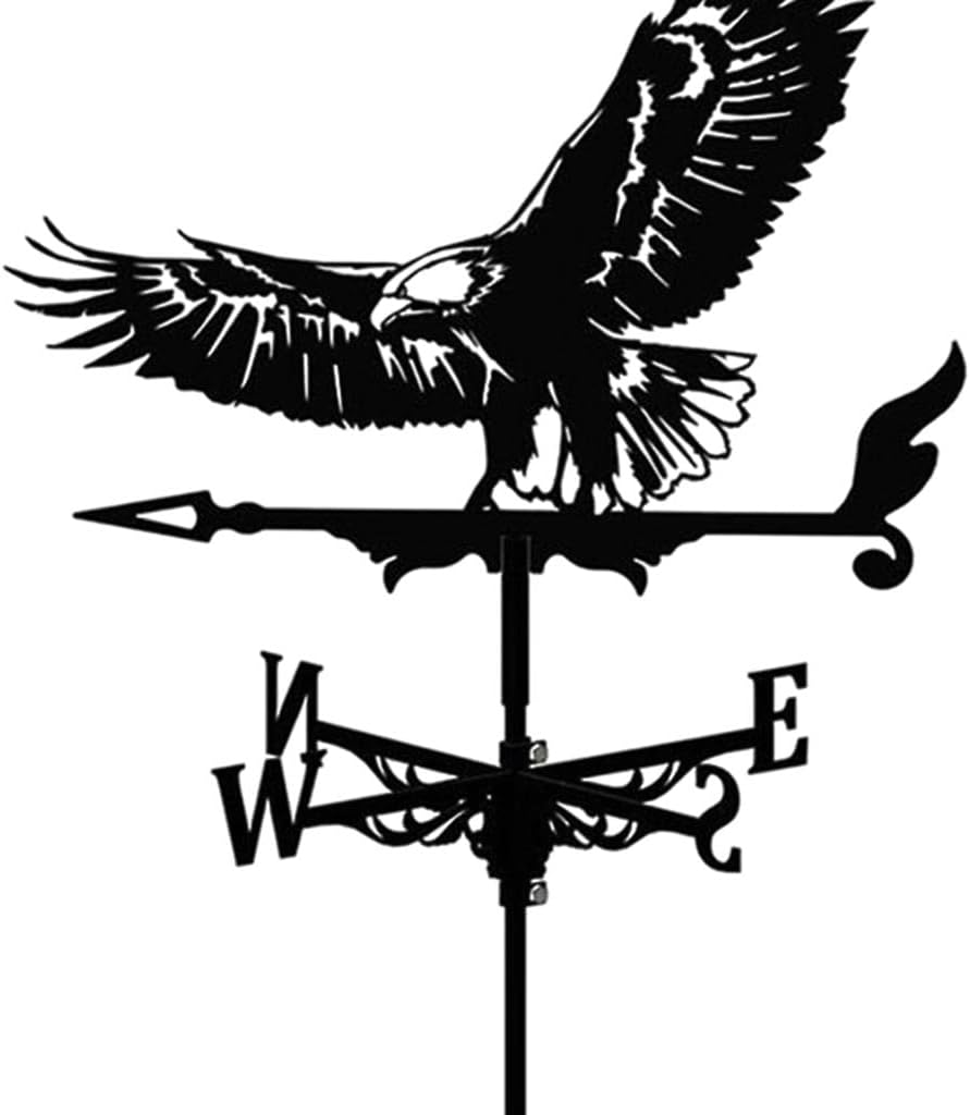 Stainless Steel Farm Home Weather Vane Wind Direction Indicator, Yard Measuring Tool Vane, Eagle image number 2