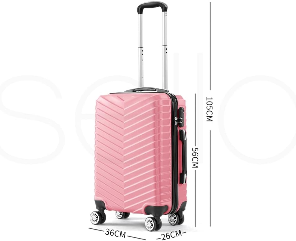 Slimbridge 20" Inch Luggage Suitcase Trolley Travel, Packing with Built-In Lock, Hard Shell, Wheels 360&deg; Spinner Luggages Suitcases Carry on Bag, Rose Gold image number 6