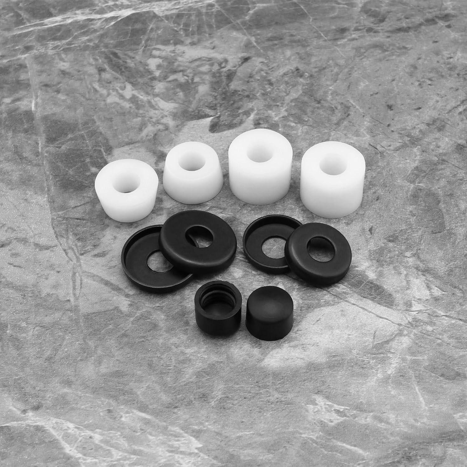 SG Store 1 Set Skateboard Pad Shockproof Bushings Wheel Bushing Rubber Shocking Absorber for Trucks Repair Rebuilding Kit Outdoor Kateboarding Accessories image number 3
