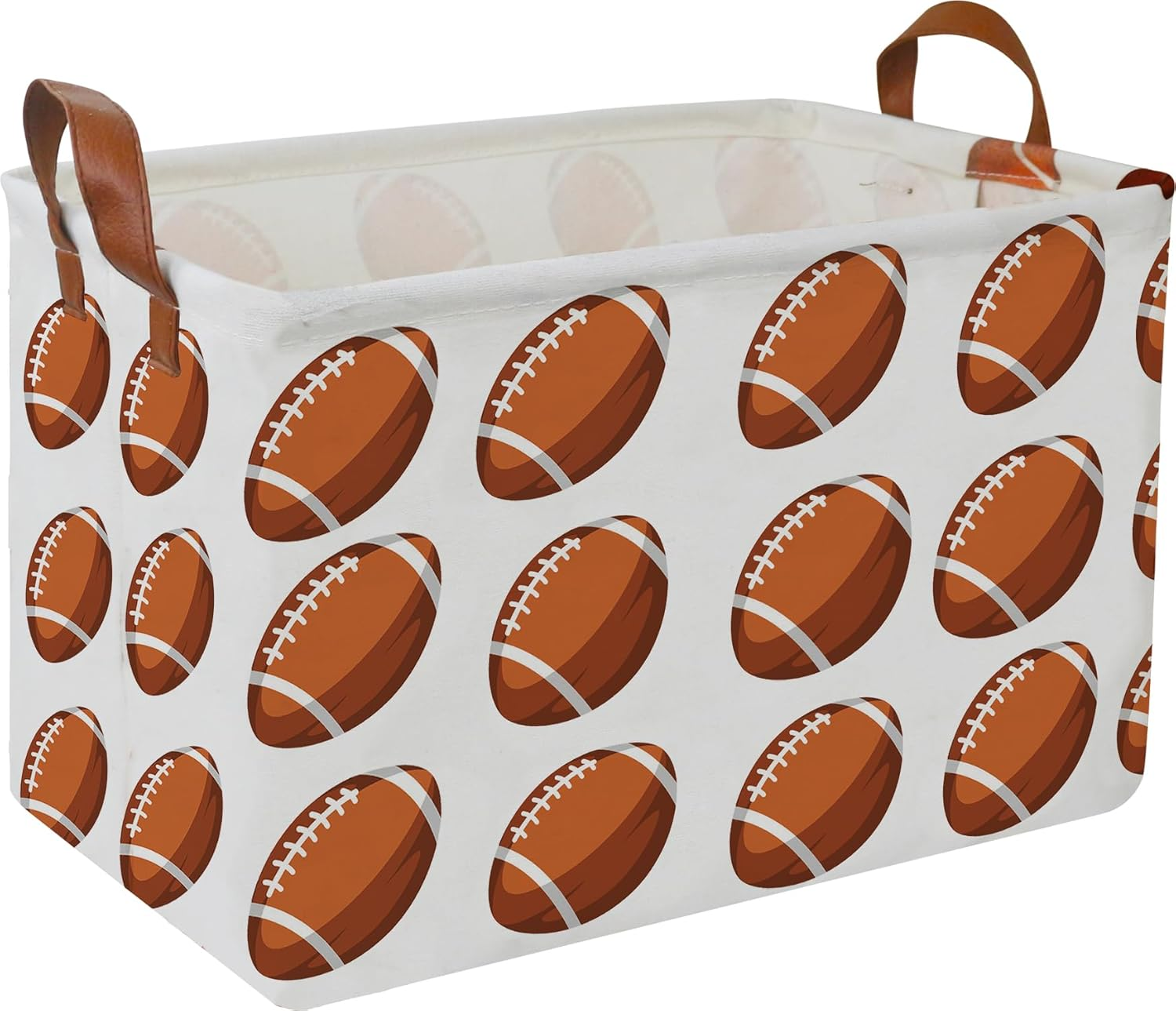 CLOCOR Rectangular Storage Basket,Toys Storage Bin,Waterproof Gift Basket,Room Decor(Rugby)