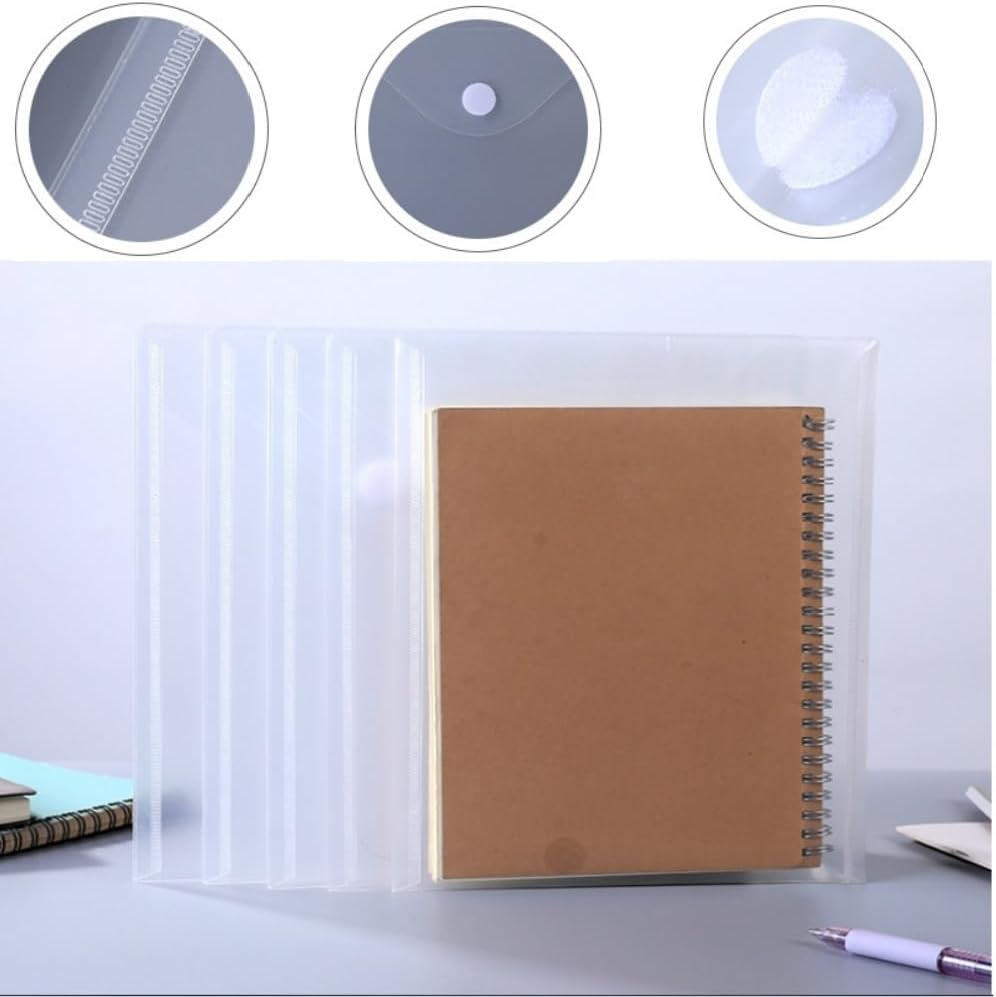 24Pcs Large Clear Plastic Envelopes Poly Envelope, Plastic Envelope Folders File Holder Clear Document Folders with Snap Closure image number 3