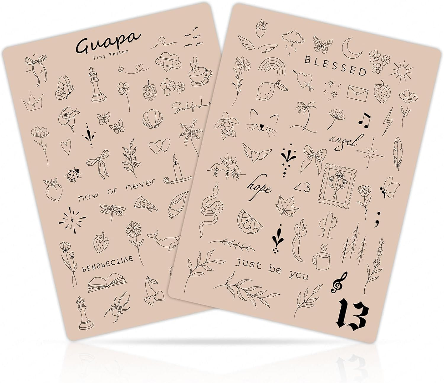 Mini Tattoo Practice Skin - 1.5 Mm Thick Double-Sided Silicone Pad for Practice Fine Lines - Realistic Artificial Skin for Beginners and Experienced Tattoo Artists (2 Pieces Pink Design #10)