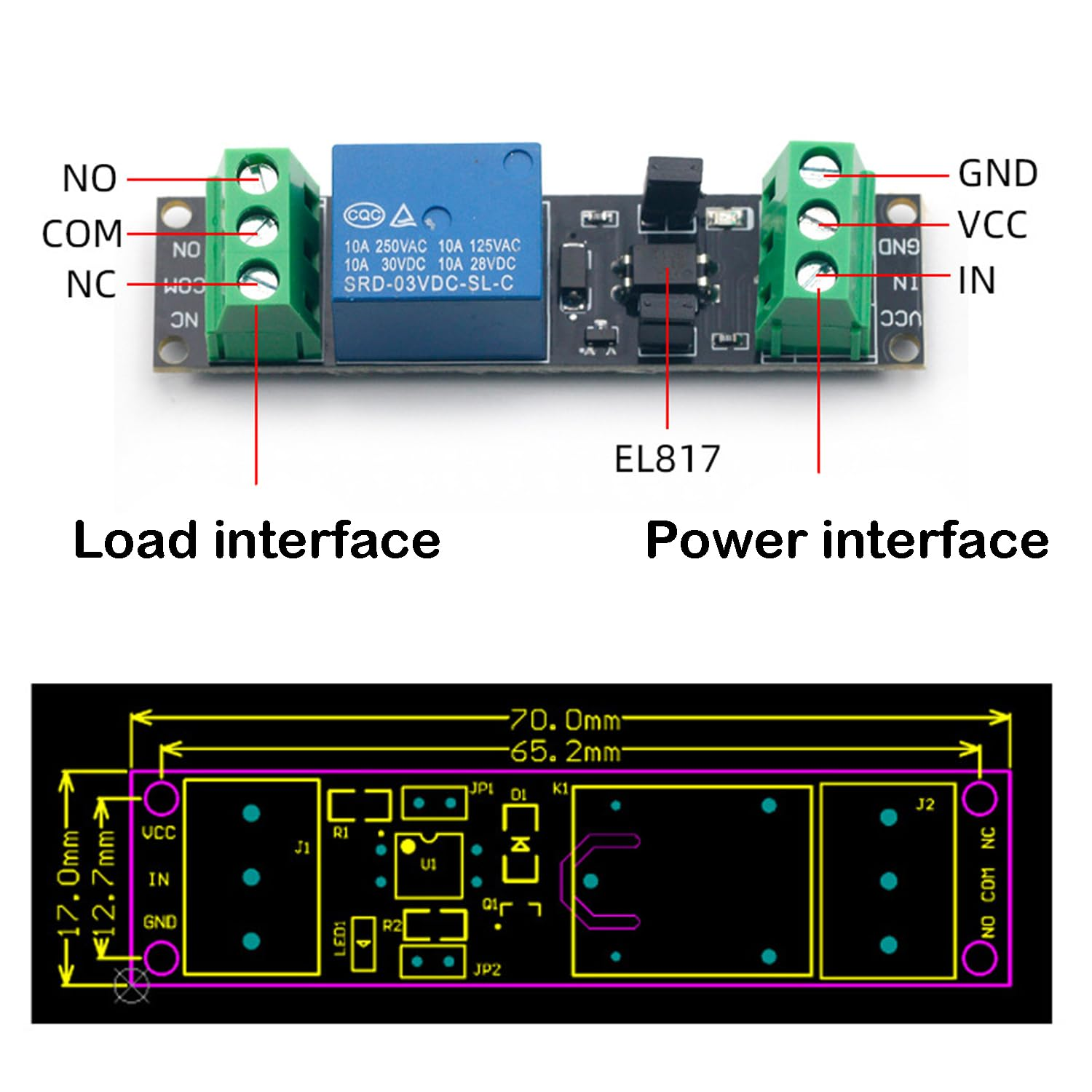 5 Set 3V 1 Channel Relay Power Switch Board, High Level Driver Optocoupler Module Isolated Drive Control Board for ESP8266 Development Board