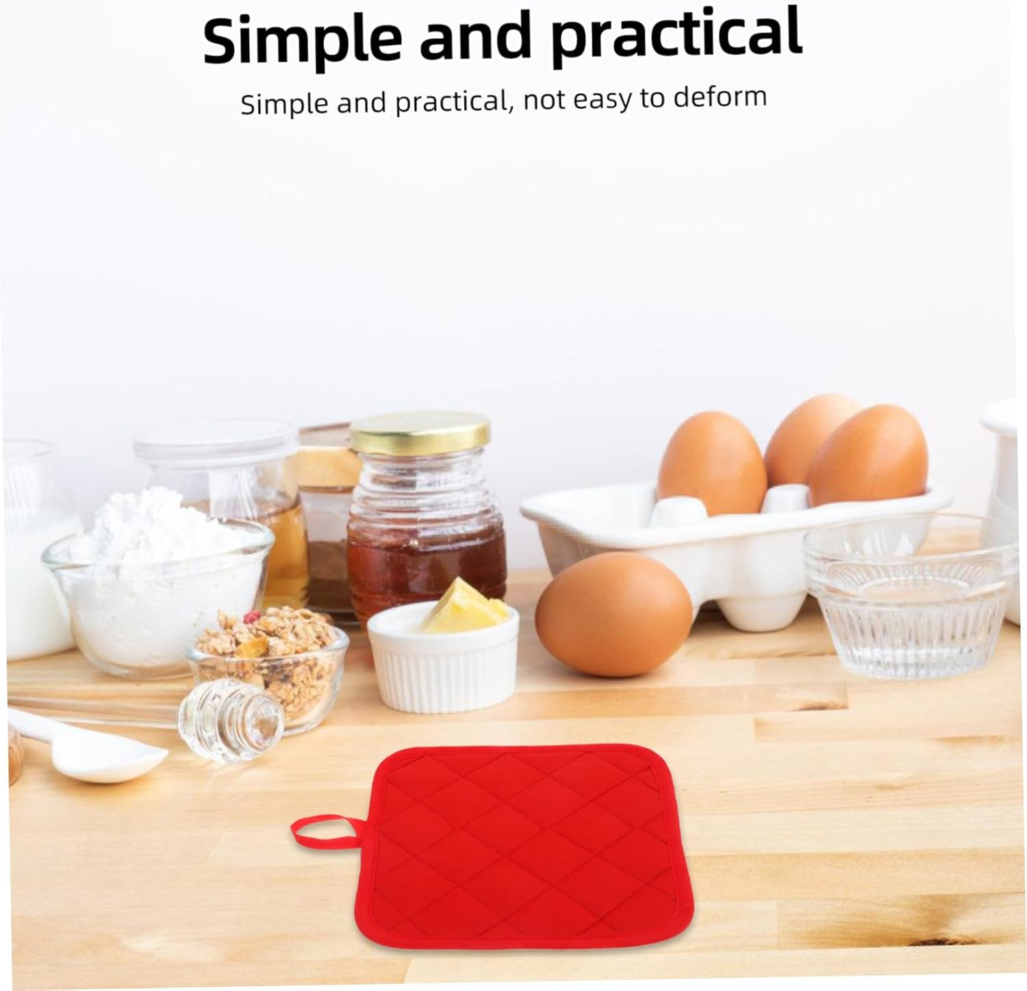 GARVALON 10Pcs Quilted Cotton Kitchen Pot Holders Heat Resistant Square Baking Hot Pads for Everyday Use Reusable Cooking Pot Holders Trivets image number 2