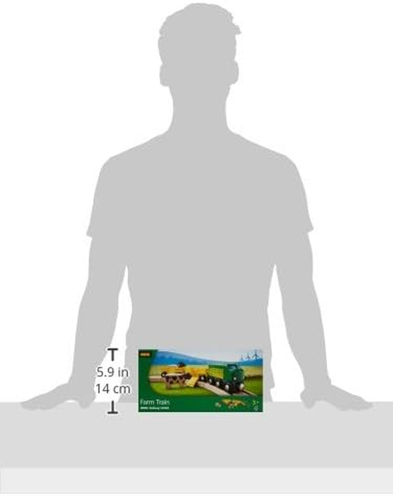 BRIO World 33404 - Farm Train 5 Pieces &ndash; Wooden Cargo Train Set with Animal & Farm Accessories &ndash; Magnetic Railway Toy for Kids Ages 3+ &ndash; Compatible with BRIO Tracks image number 6