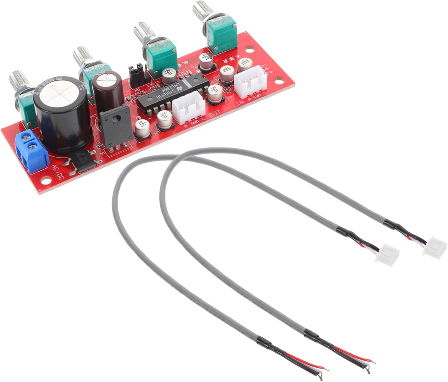 Sosoport Audio Amplifier Control Board Stereo Preamplifier with Treble Bass Control for Enhanced Sound Clarity Music Recording Home Entertainment and Live Performances