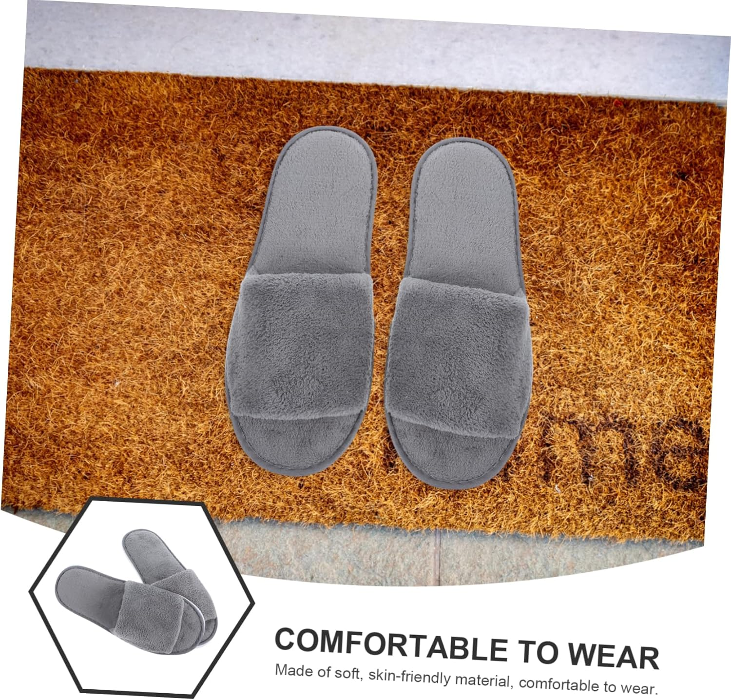 PACKOVE Disposible Spa Slippers Hotel Slippers for Guests Travel Shoes Non-Slip Disposable for Home image number 5