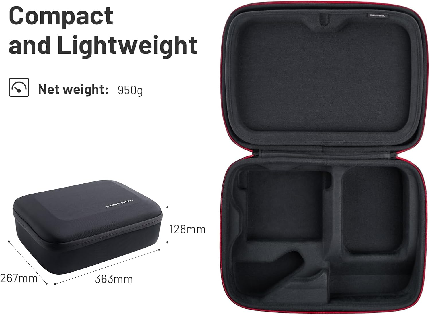 PGYTECH Carrying Case for DJI Avata 2, Portable Backpack Hard Pouch Waterproof Travel Bag, Compatible with Goggles 3 / FPV Remote Controller 3 / RC Motion 3 image number 1