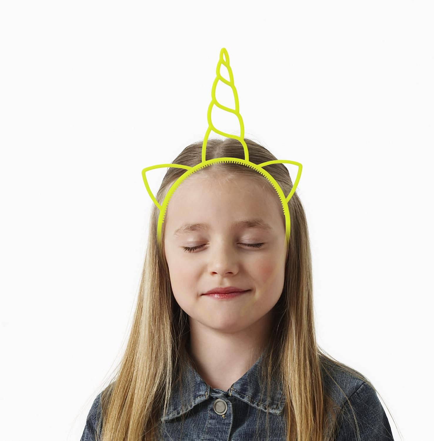 Unicorn Headbands for Girls Plastic Toddler Headbands Child Unicorn Horn Head Bands for Christmas Party Decorations Pack of 12 (Bright Colors-12Pcs) image number 3