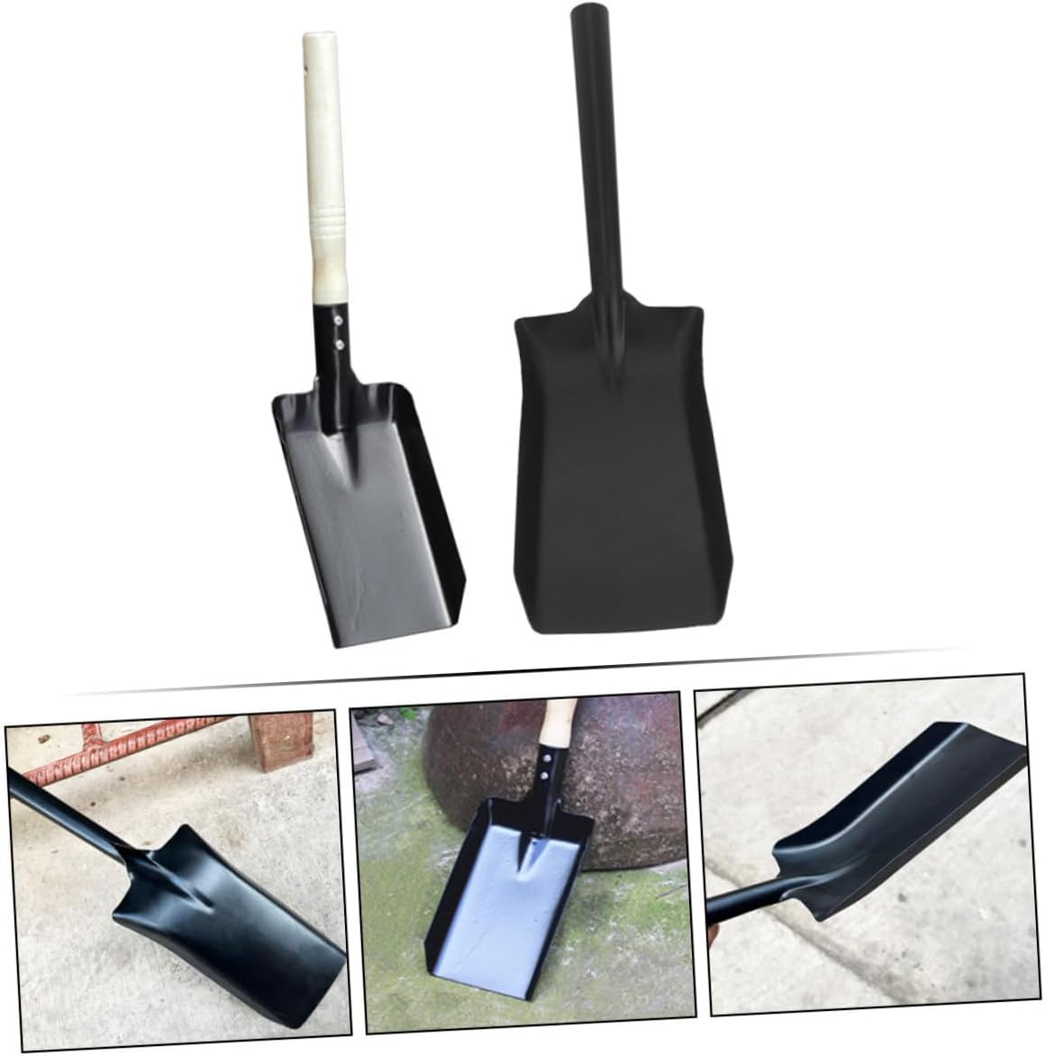 SUPVOX 2Pcs Iron Shovel for Gardening Planting and Removal Lightweight Tools for Soil Loosening and Weeding for Home and Outdoor Use