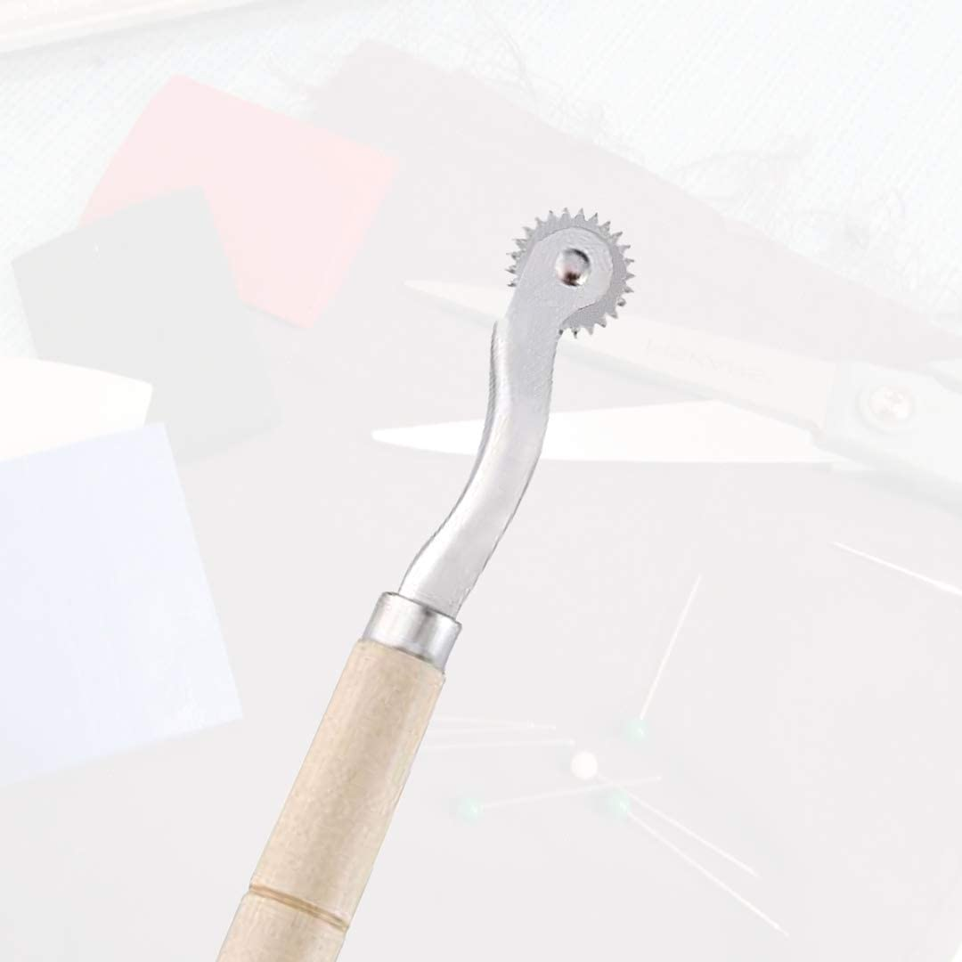 Sewing Tracing Wheel for Sewing Patterns, Wood and Stainless Steel Pounce Wheel, Perforation Cutter,Overstitch Wheel, Paper Perforator Tracing Wheel Sewing, Rotary Perforator, Pounce Wheels, by SEWTCO image number 2