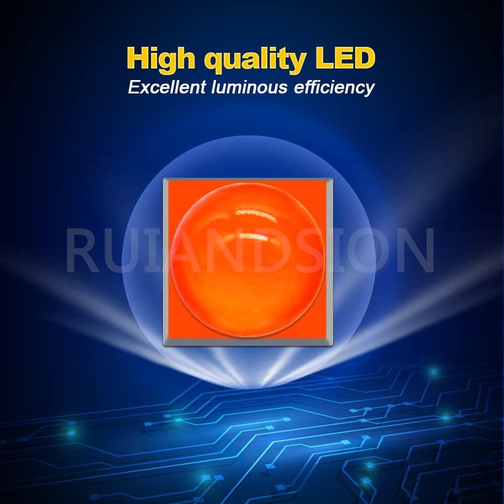 Ruiandsion 2Pcs 1157 BAY15D LED Bulb Red 2057 7508 12V Replacement for Car Brake Rear Stop Tail Lights,Non-Polarity image number 4