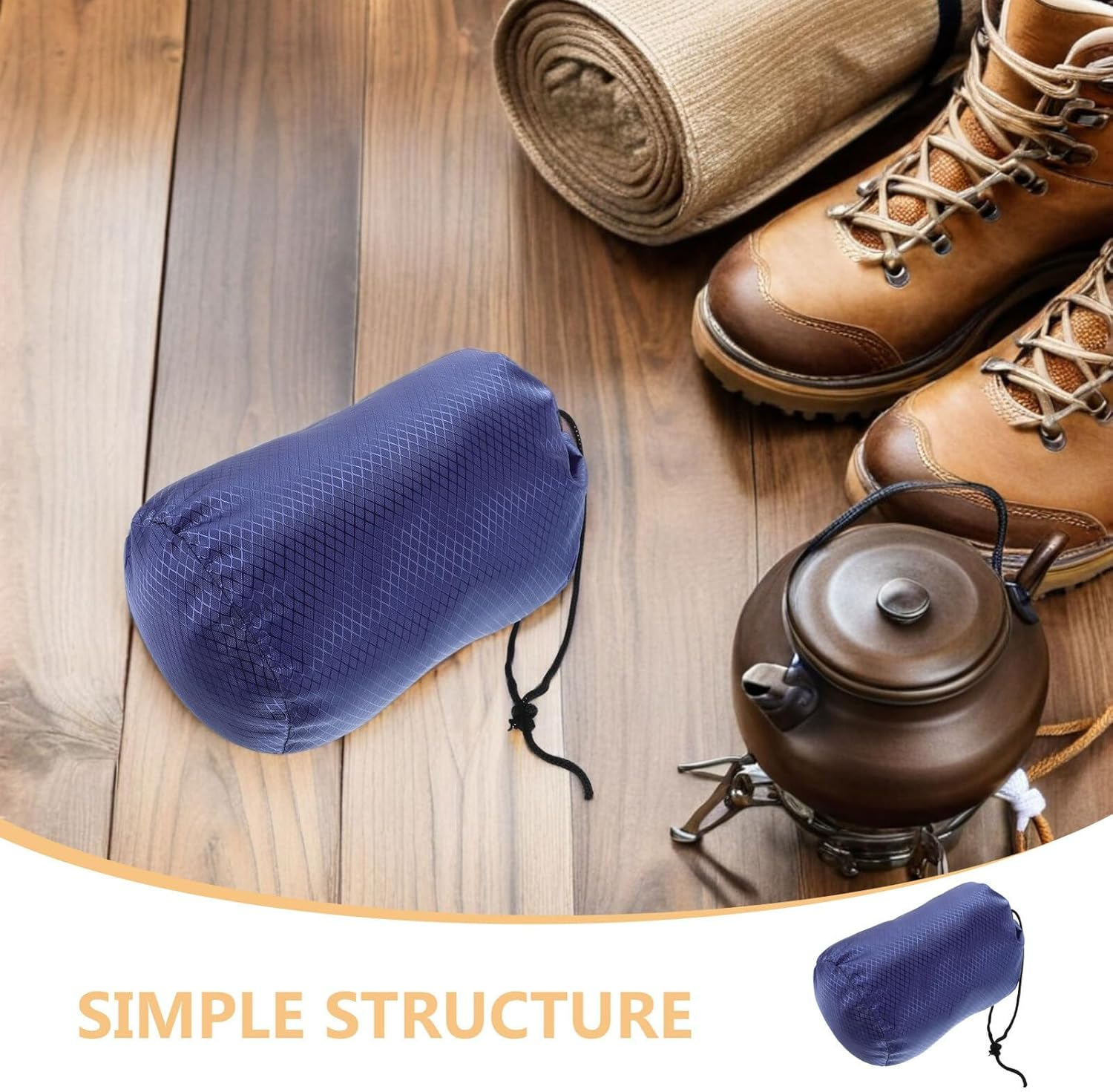 YARNOW 2Pcs Drawstring Storage Bags for Travel Camping Compression Stuff Sack for down Jackets Lightweight Packing Organizer with Stylish Pattern and Reusable Design image number 3