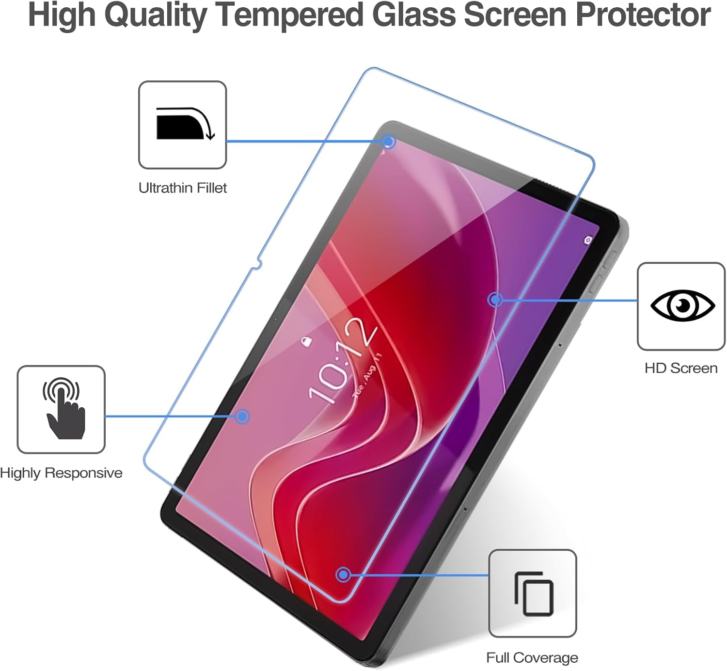 Procase 2 Pack Screen Protector for Lenovo Tab M11 2024, Tempered Glass Film Guard for Lenovo 11" Tab M11 2024 Release image number 1