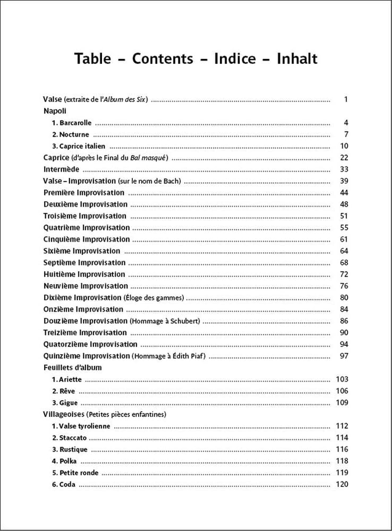 Francis Poulenc Works for Piano Original Edition Series