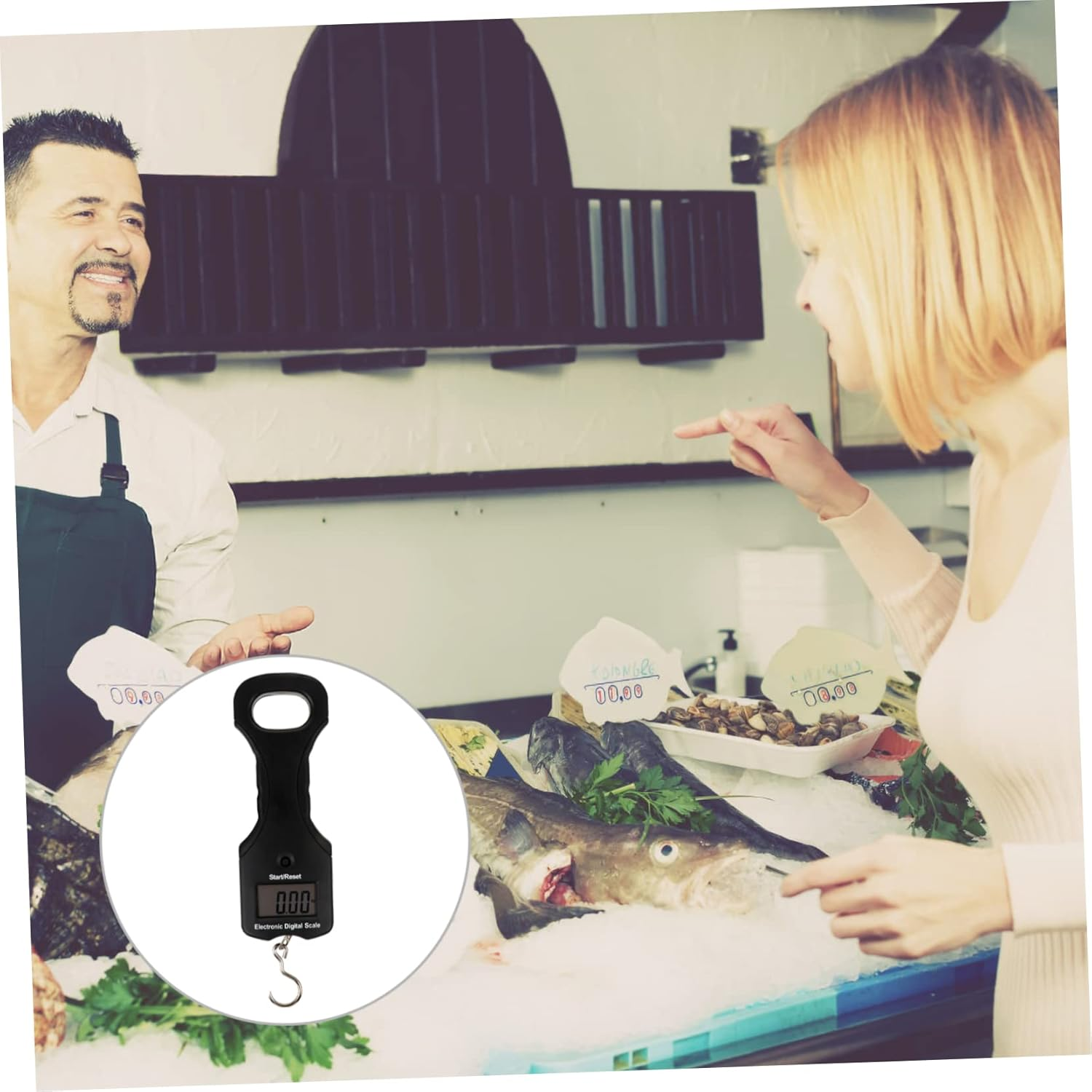 CHILDWEET 30Kg Portable Electronic Luggage Scale Hand Scale Hook Compact for Travel Multifunctional Weighing Device image number 2