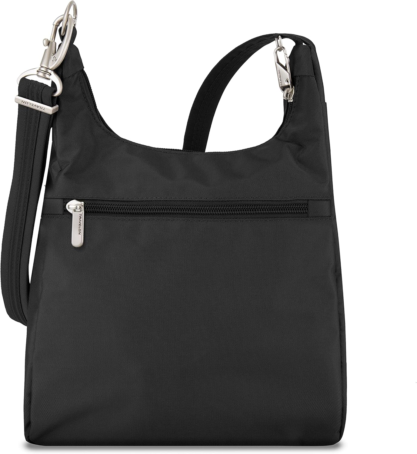 Travelon Anti-Theft Classic Essential Messenger Bag, Black, 9.75 X 10 X 2.5, 42457-761/Nutmeg - Black image number 5