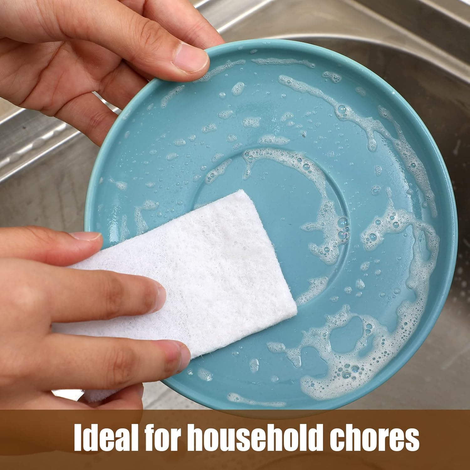 20 Pieces White Scrubbing Pad Non Scratch Scouring Pads Non Woven Scouring Sponge Multipurpose Abrasive Multi Surface Scrubber for Cleaning Polishing(4 X 6 Pulgadas)