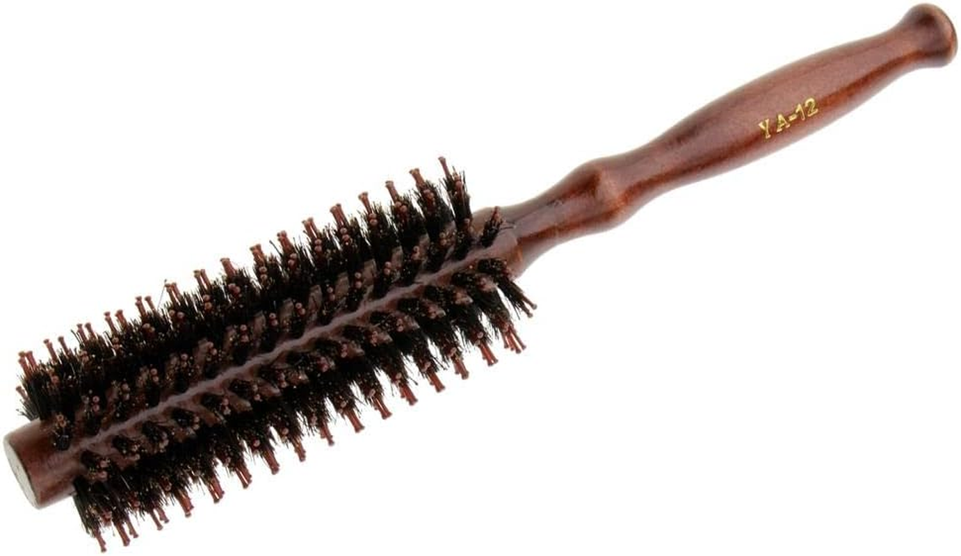 Yuksok Stylish Wooden Handle round Hairbrush for Easy Styling and Drying, 12 Rows image number 2